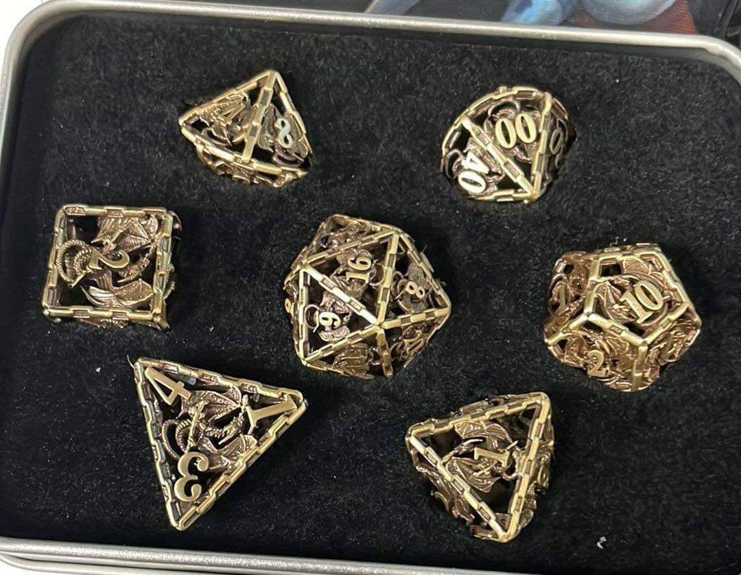 Chained Hollow Bronze Dragon Dice & Counters Foam Brain Games    | Red Claw Gaming