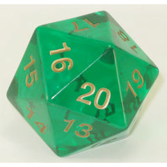 Jumbo Transparent D20 (Countdown) Dice Universal DIstribution Sapphire   | Red Claw Gaming