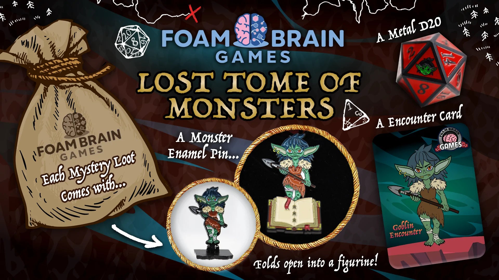 MYSTERY LOOT: LOST TOME OF MONSTERS Dice & Counters Foam Brain Games    | Red Claw Gaming