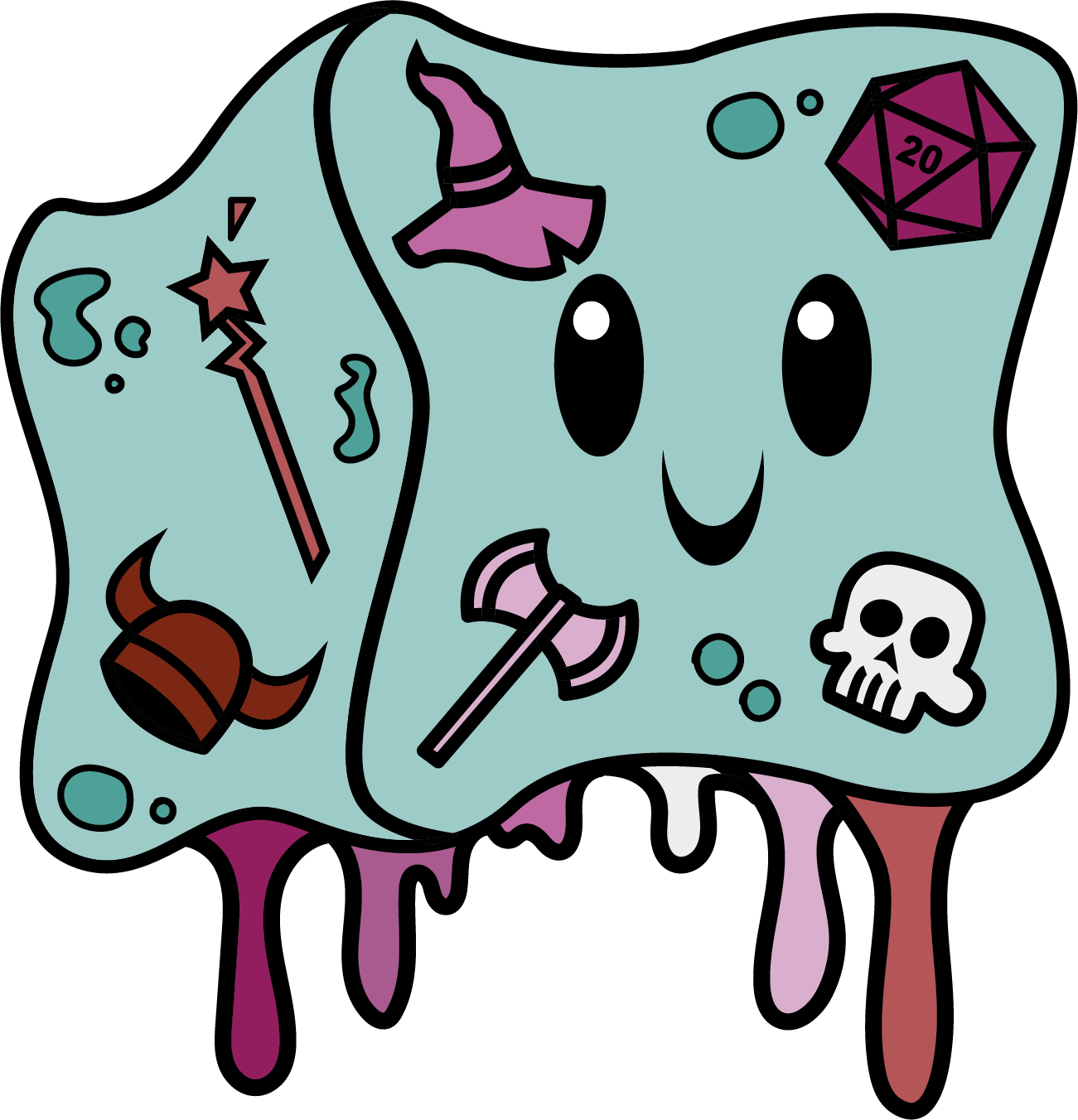 Gelly Cube Enamel Pride Pins - Lesbian Pins Foam Brain Games    | Red Claw Gaming