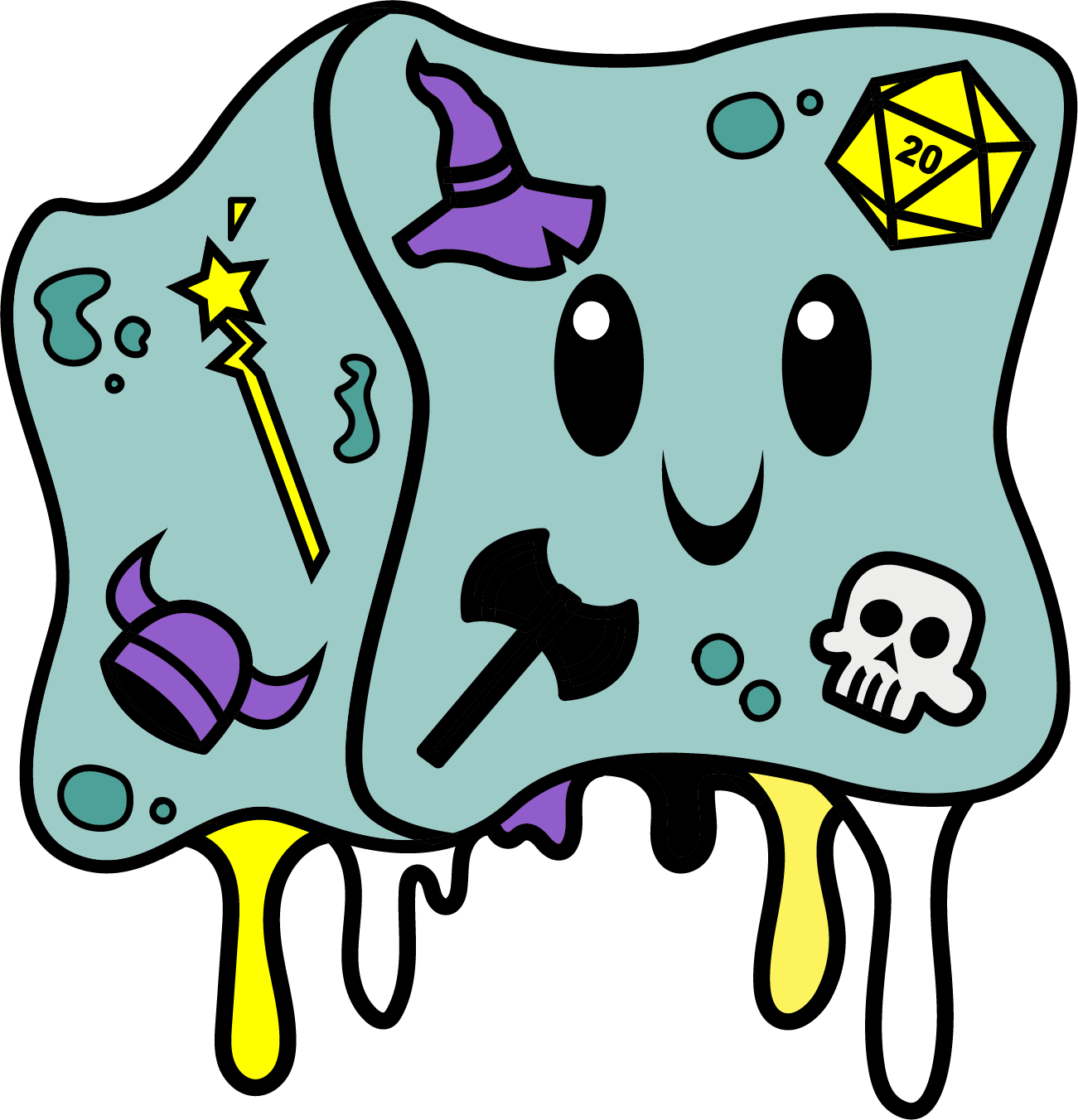 Gelly Cube Enamel Pride Pins - Non-Binary Pins Foam Brain Games    | Red Claw Gaming