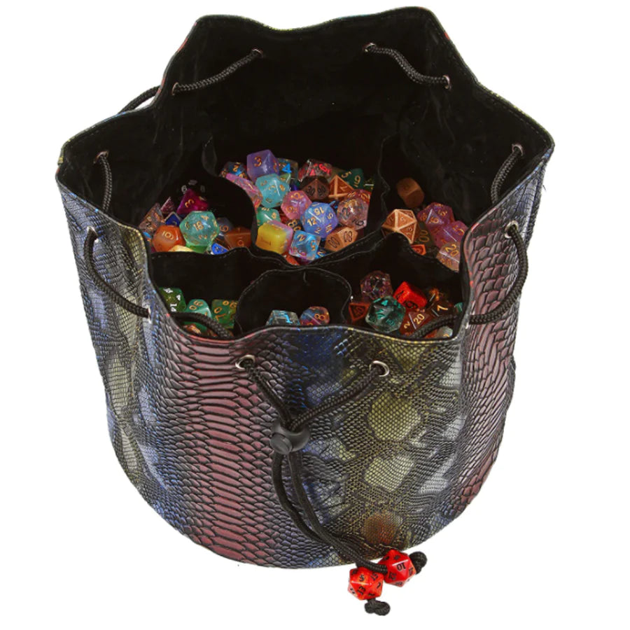 Pouch of the Endless Hoard Dice Bag D&D Accessory Forged Gaming Black and Blue   | Red Claw Gaming