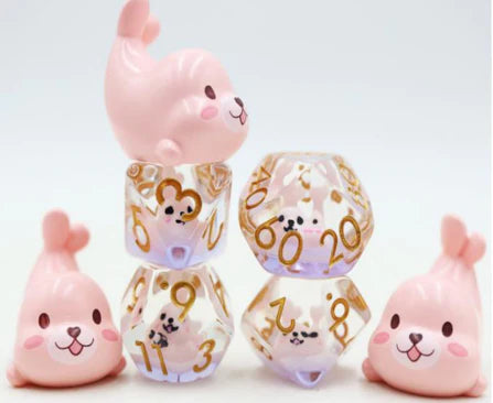 PINK SEAL Dice Set Dice & Counters Foam Brain Games    | Red Claw Gaming