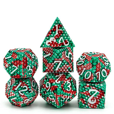 PIT VIPER DRAGON SCALE RPG METAL DICE SET Dice & Counters Foam Brain Games    | Red Claw Gaming