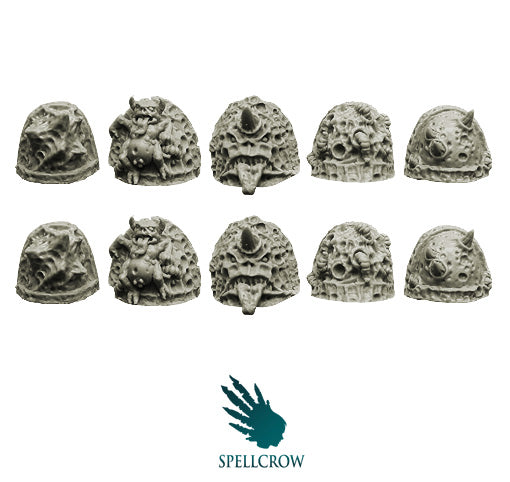 Plague Legions Knight Shoulder Pads (ver 1) Minatures Spellcrow    | Red Claw Gaming