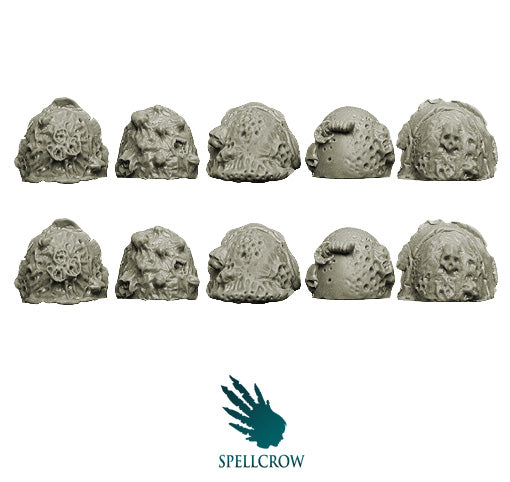 Plague Legions Knight Shoulder Pads (ver 2) Minatures Spellcrow    | Red Claw Gaming
