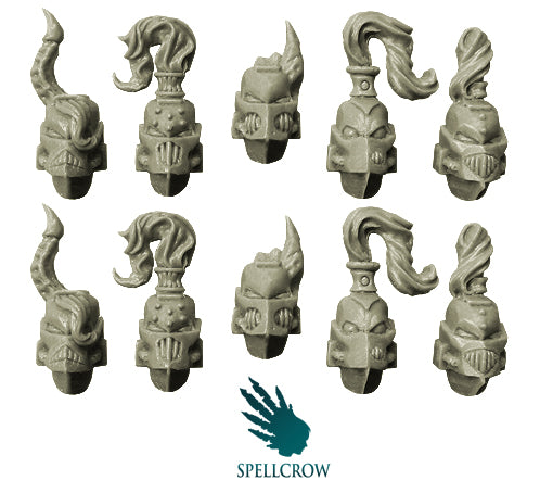 Pleasure Knights Helmets Minatures Spellcrow    | Red Claw Gaming