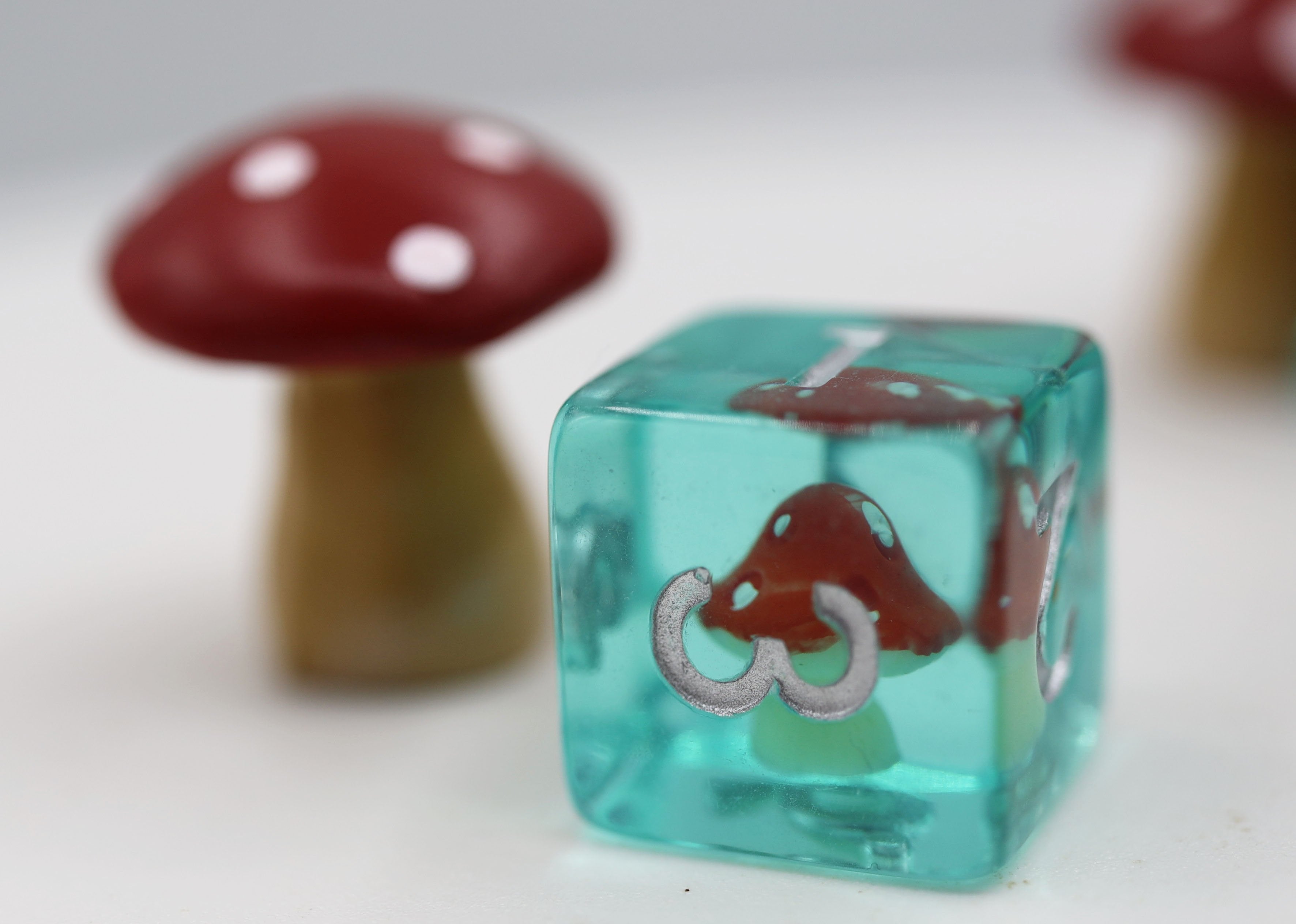 Power Up Mushroom 7 Dice Set Dice & Counters Foam Brain Games    | Red Claw Gaming