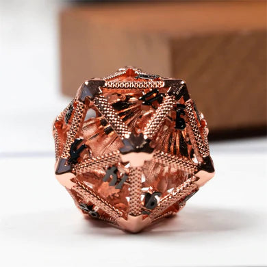 HOLLOW DRAGON KEEP D20 - ROSE GOLD Dice & Counters Foam Brain Games    | Red Claw Gaming