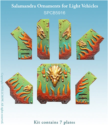 Salamander Ornaments for Light Vehicles Minatures Spellcrow    | Red Claw Gaming