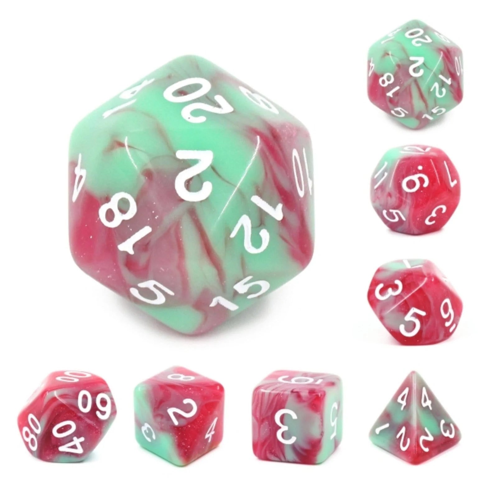 STRAWBERRY CREME RPG DICE SET Dice & Counters Foam Brain Games    | Red Claw Gaming