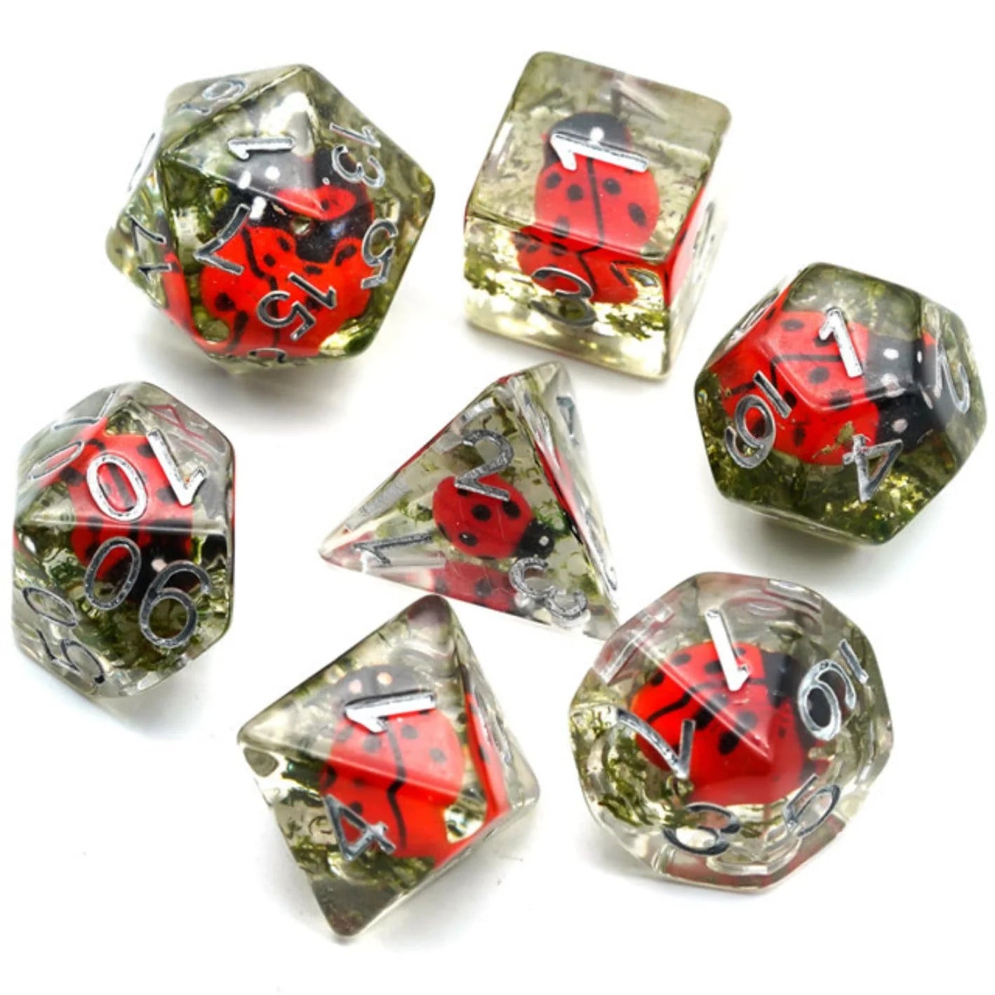 RED LADYBUG RPG DICE SET Dice & Counters Foam Brain Games    | Red Claw Gaming