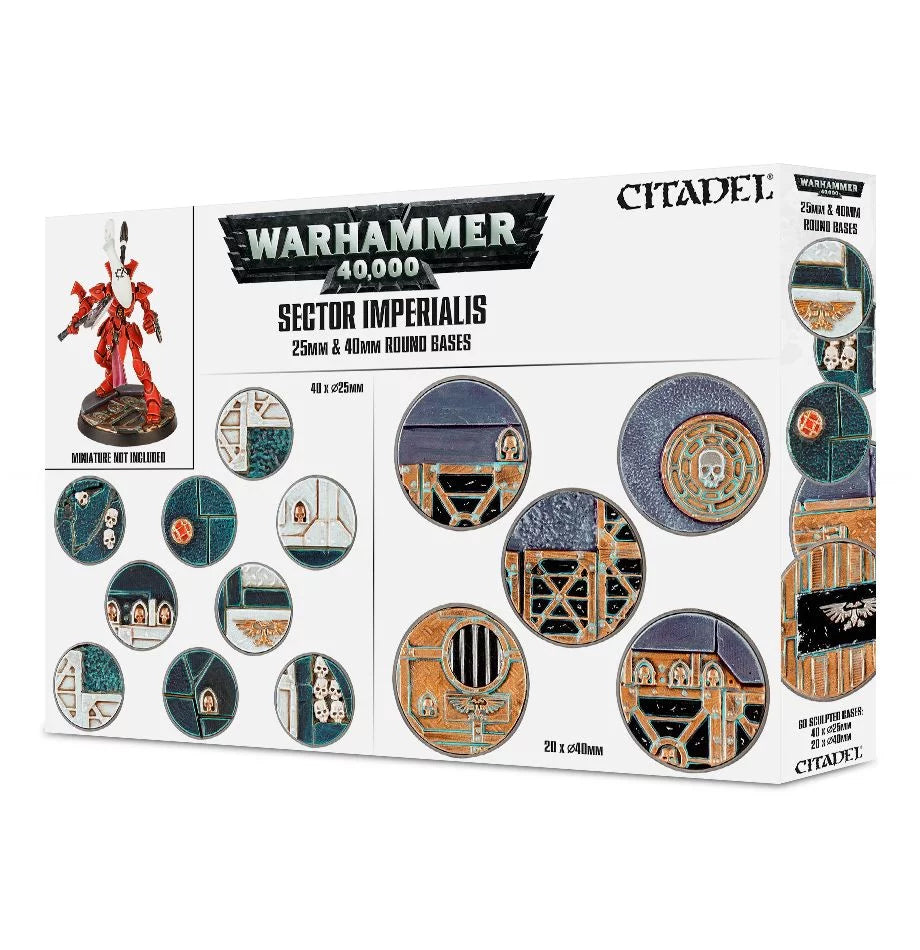 SECTOR IMPERIALIS: 25 & 40MM ROUND BASES Terrain Games Workshop    | Red Claw Gaming