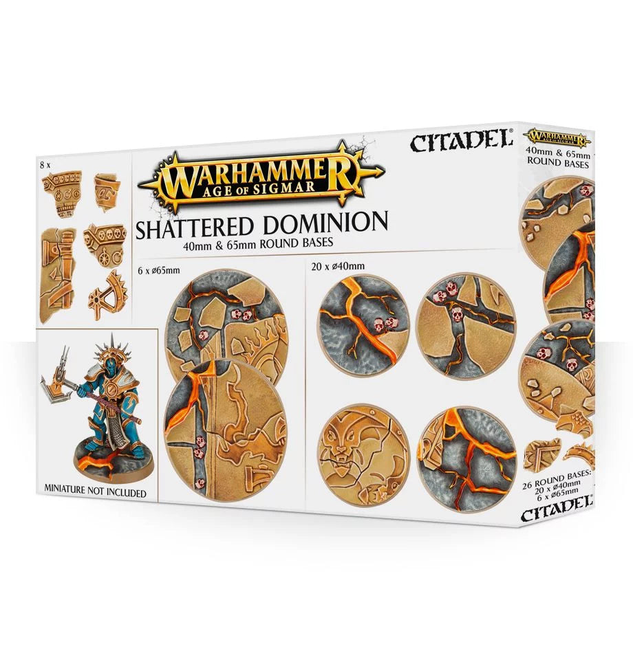 AOS: SHATTERED DOMINION: 65 & 40MM ROUND Bases Citadel | Red Claw Gaming
