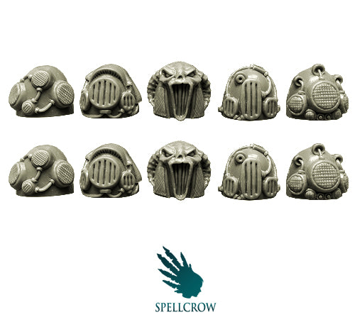 Space Knights Sonic/Steam Shoulder Pads Minatures Spellcrow    | Red Claw Gaming