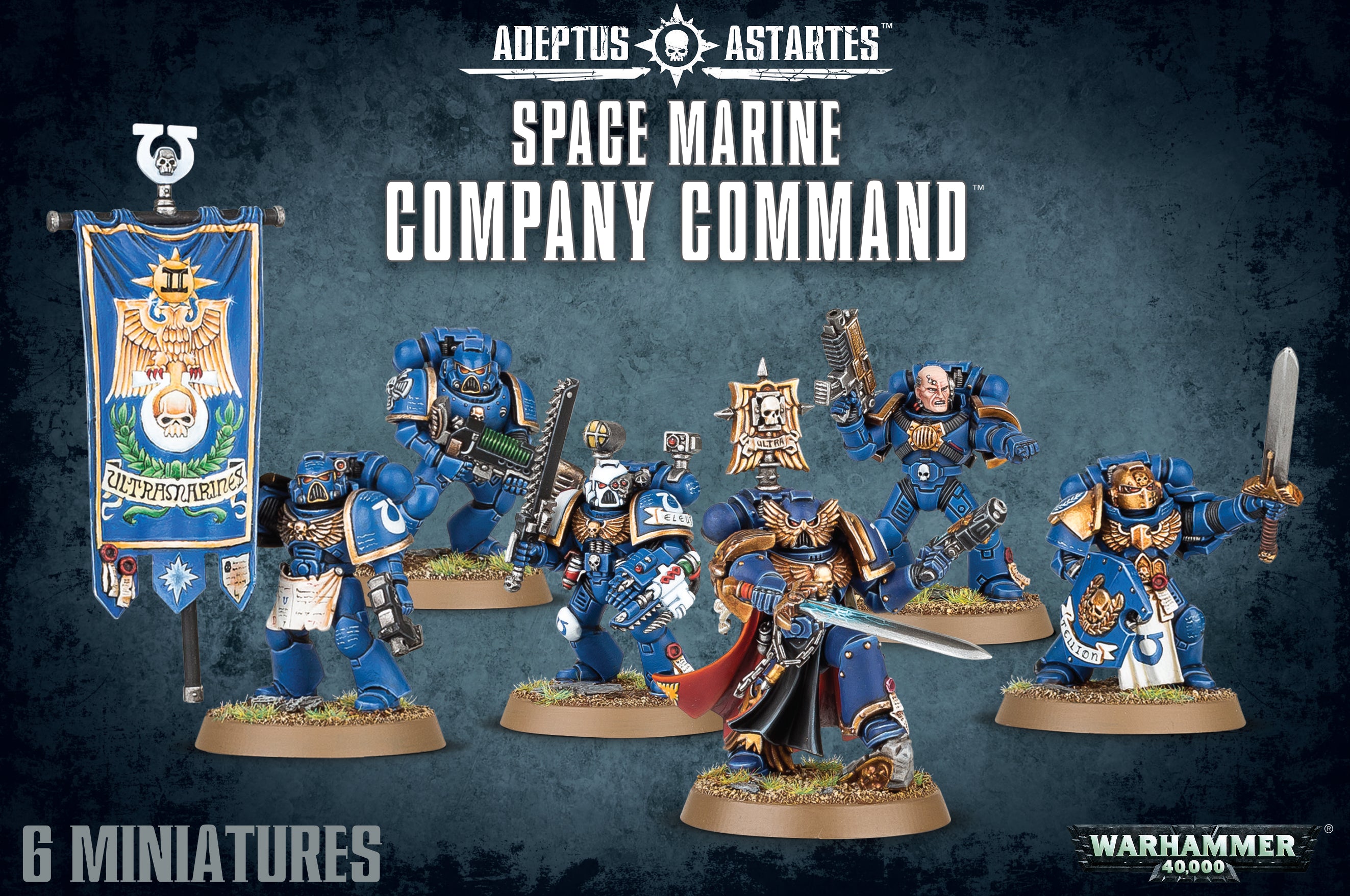 SPACE MARINES COMPANY COMMAND Space Marines Games Workshop | Red Claw Gaming