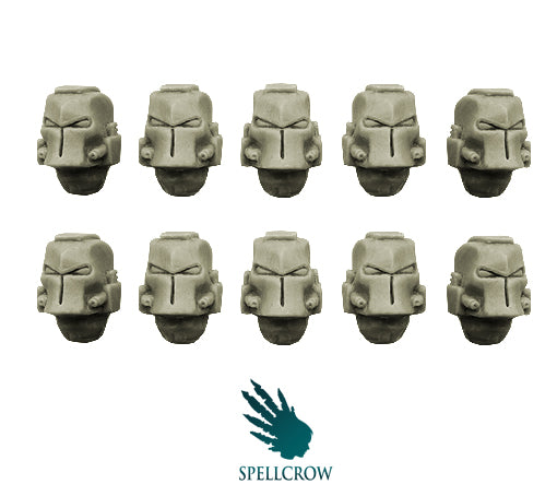 Space Knights Classic Helmets Minatures Spellcrow    | Red Claw Gaming