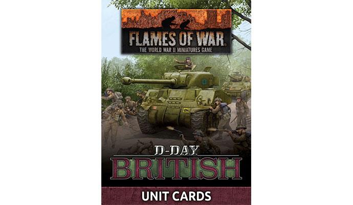 D-Day British Unit Cards Starter Set FLAMES OF WAR    | Red Claw Gaming