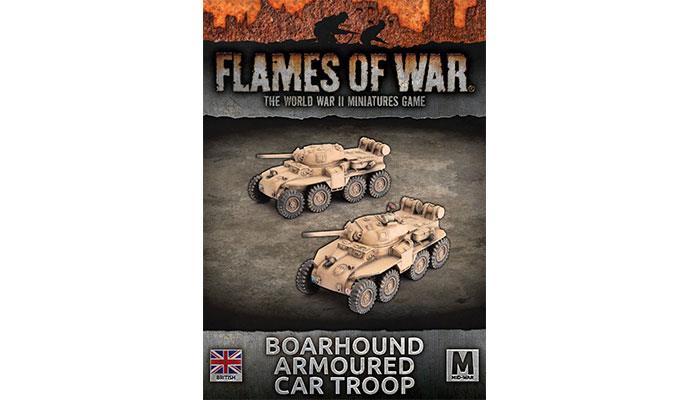 Boarhound Armoured Car Troop (x2) British FLAMES OF WAR    | Red Claw Gaming