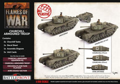 Churchill Armoured Squadron (x3 Plastic) British FLAMES OF WAR    | Red Claw Gaming