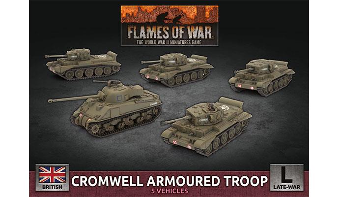 Cromwell Armoured Troop (x5 Plastic) British FLAMES OF WAR    | Red Claw Gaming