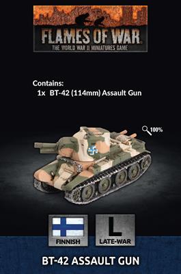 Finish BT-42 Assault Gun Finnish FLAMES OF WAR    | Red Claw Gaming