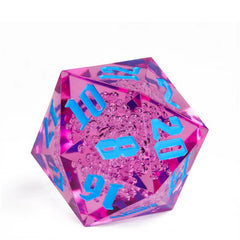 55MM TITAN D20 - SHARP EDGE BUBBLES Dice & Counters Foam Brain Games Purple   | Red Claw Gaming