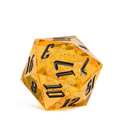 55MM TITAN D20 - SHARP EDGE BUBBLES Dice & Counters Foam Brain Games Orange   | Red Claw Gaming