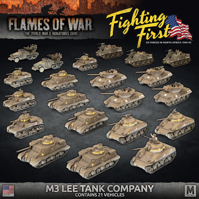 American M3 Lee Tank Company Starter Set FLAMES OF WAR    | Red Claw Gaming