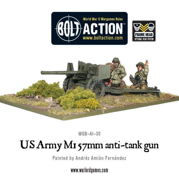 US Army M1 57mm Anti-Tank Gun American Warlord Games    | Red Claw Gaming