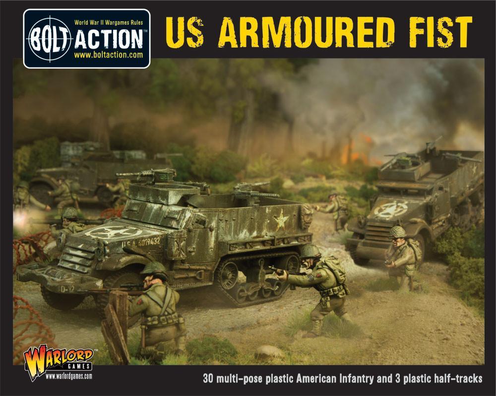 Armoured Fist (3 Halftracks & 30 Infantry) American Warlord Games    | Red Claw Gaming