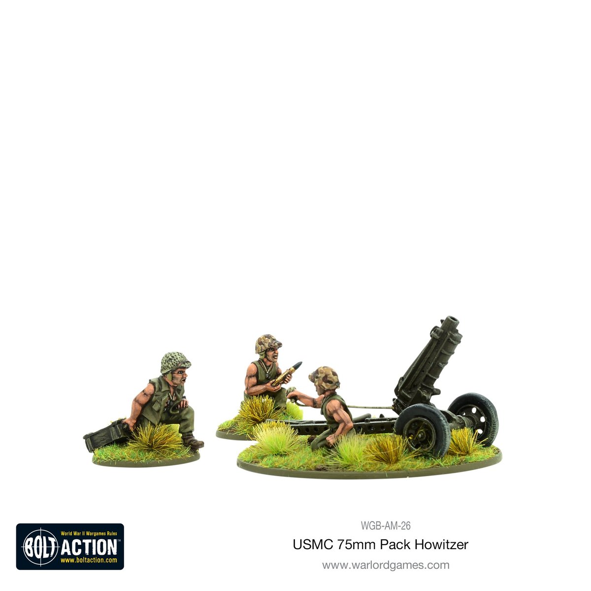 USMC 75mm pack howitzer light artillery American Warlord Games    | Red Claw Gaming