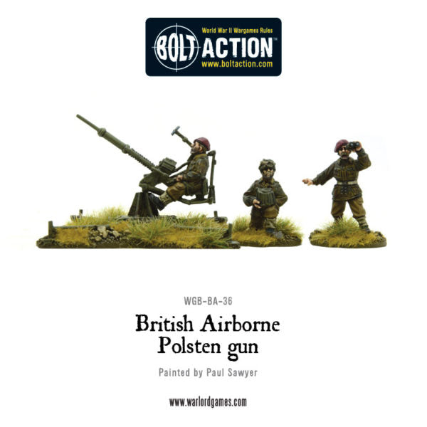 British Airborne Polsten Gun British Warlord Games    | Red Claw Gaming