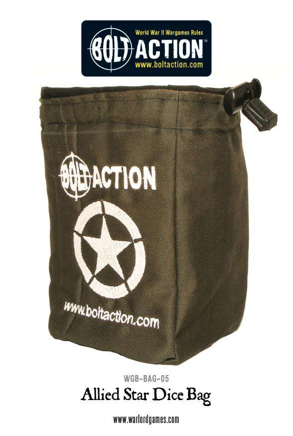 Bolt Action Allied Star Dice Bag Accessories Warlord Games    | Red Claw Gaming