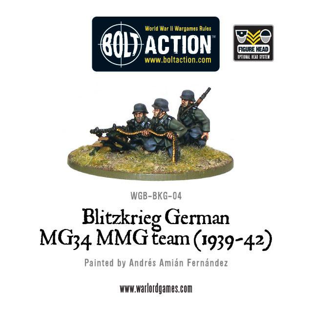 Blitzkrieg German MG34 MMG Team (1939-42) (Revised) Germany Warlord Games    | Red Claw Gaming