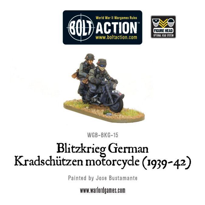 Blitzkrieg German Kradschtzen Motorcycle (1939-1942) Germany Warlord Games    | Red Claw Gaming