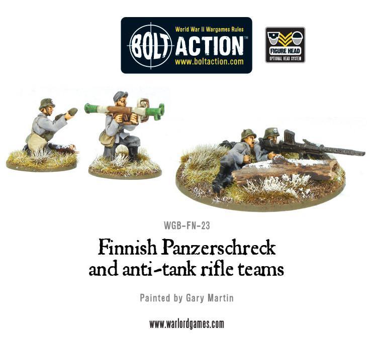 Finnish Panzerschreck and anti-tank rifle teams Finnish Warlord Games    | Red Claw Gaming