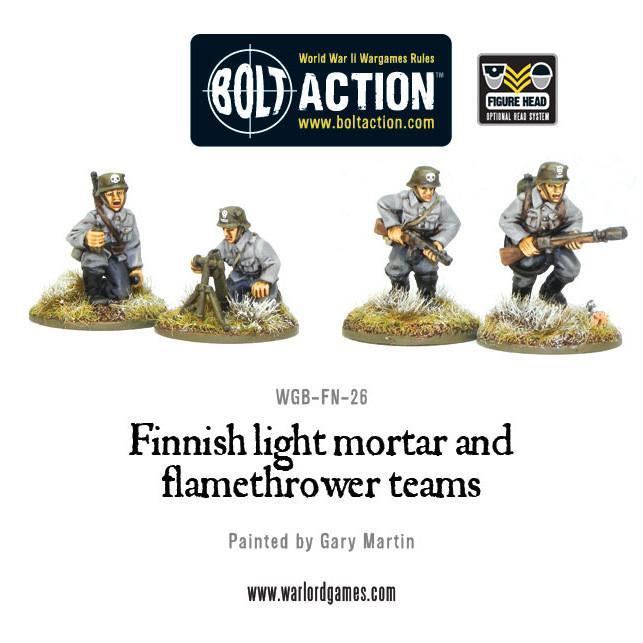 Finnish Light Mortar & Flame Thrower Finnish Warlord Games    | Red Claw Gaming