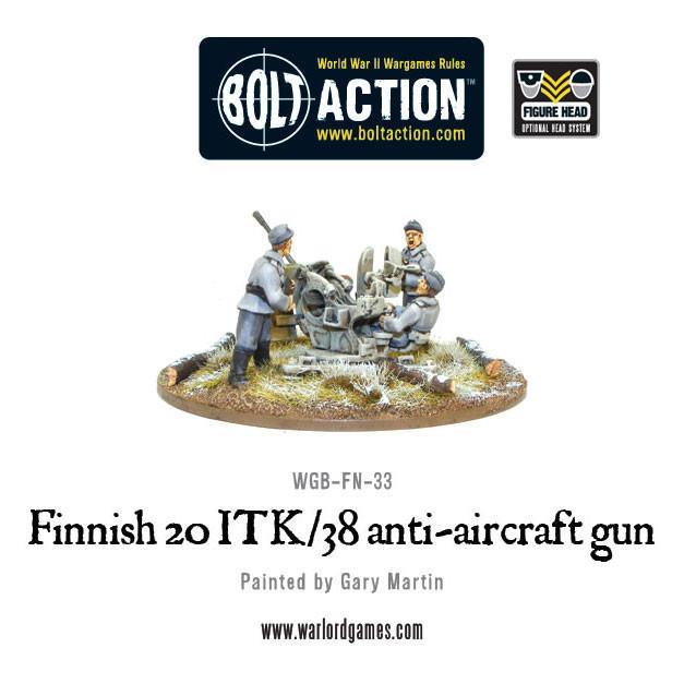 Finnish ITK/38 Anti-Aircraft Gun Finnish Warlord Games    | Red Claw Gaming