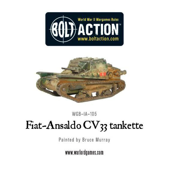 Fiat-Ansaldo CV33 tankette Italian Warlord Games    | Red Claw Gaming