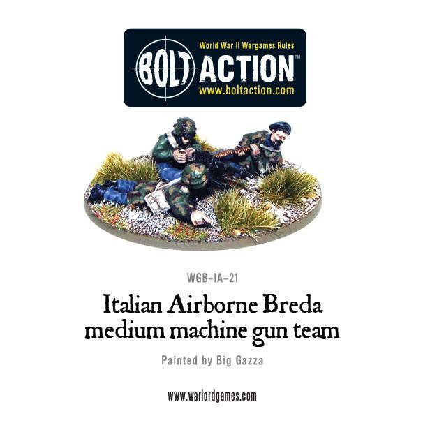 Italian Airborne Breda medium machine gun team Italian Warlord Games    | Red Claw Gaming