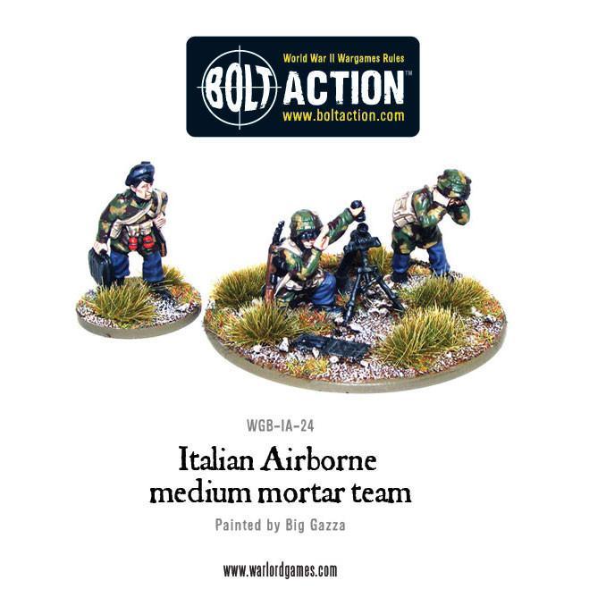 Italian Airborne medium mortar team Italian Warlord Games    | Red Claw Gaming