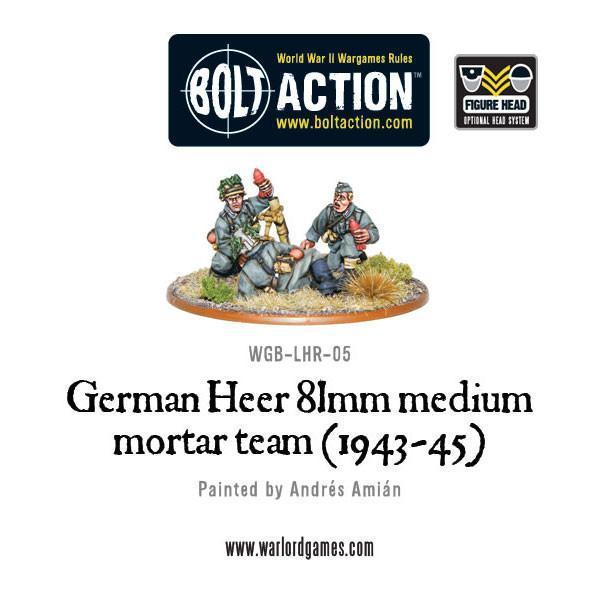 German Heer 81mm Medium Mortar Germany Warlord Games    | Red Claw Gaming