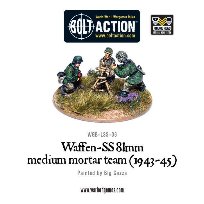 Waffen-SS 81mm medium mortar team Germany Warlord Games    | Red Claw Gaming