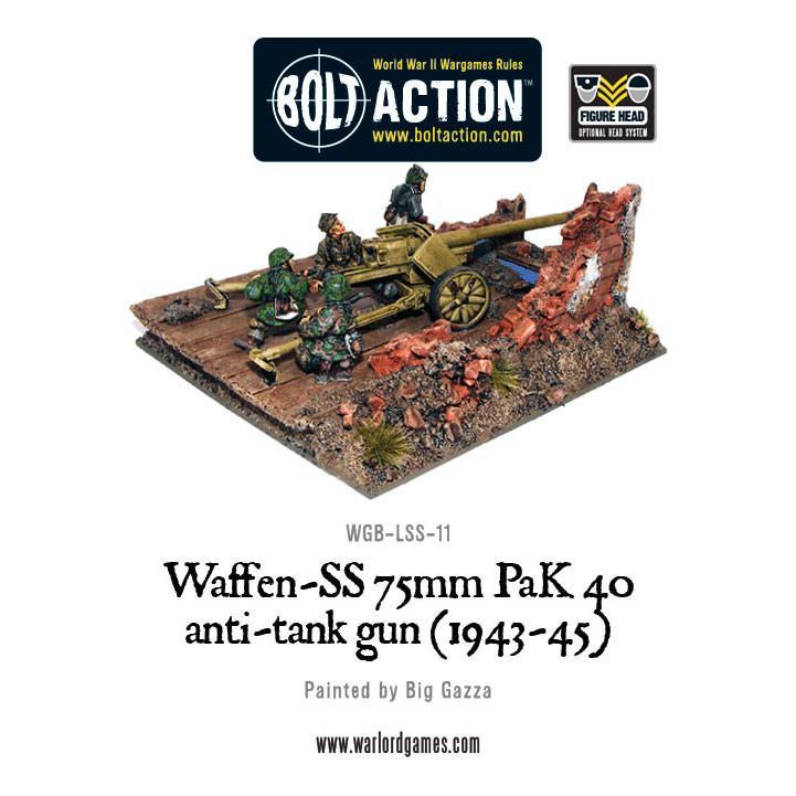 Waffen-SS 75mm PaK 40 anti-tank gun Germany Warlord Games    | Red Claw Gaming