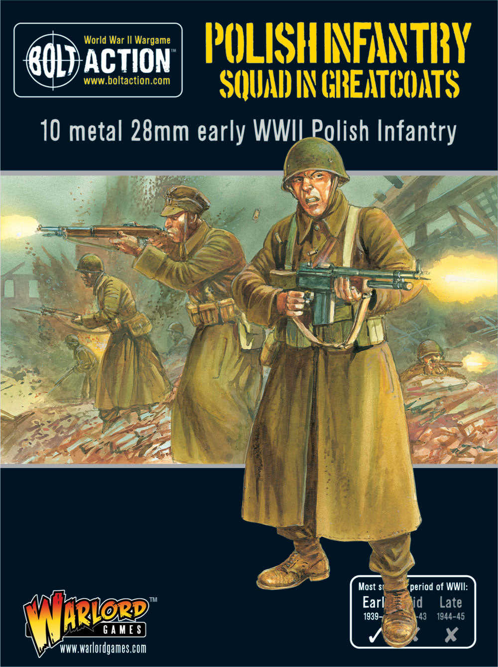 Polish Infantry Squad in greatcoats Polish Warlord Games    | Red Claw Gaming