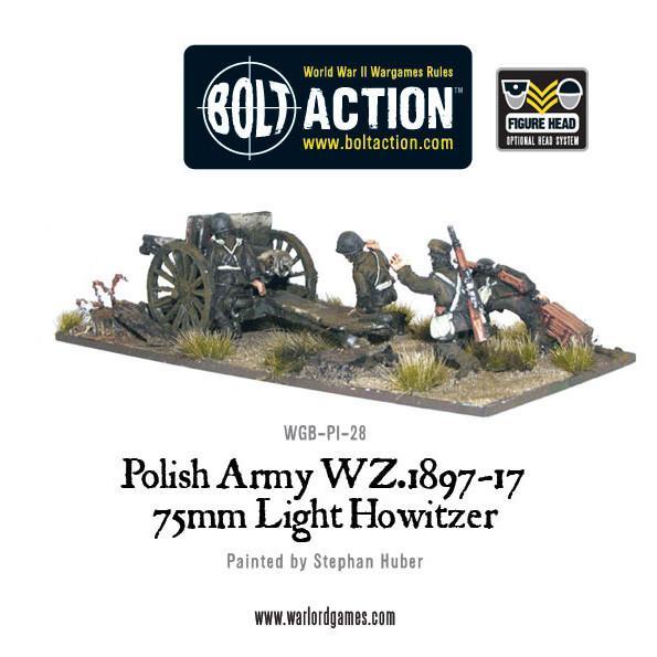 Polish Army 75mm Light Artillery Polish Warlord Games    | Red Claw Gaming
