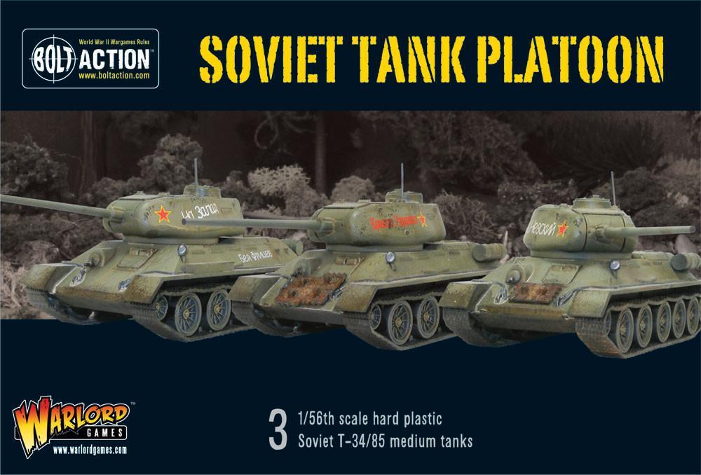Soviet Armoured Platoon (3 T-34 plus infantry) Soviet Warlord Games    | Red Claw Gaming