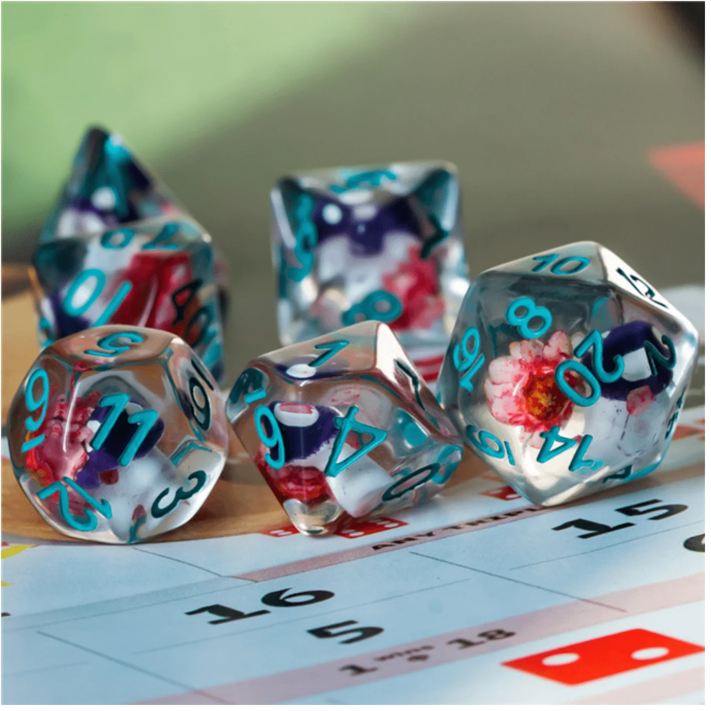 Woodland Mushrooms 7 Dice Set Dice & Counters Foam Brain Games    | Red Claw Gaming