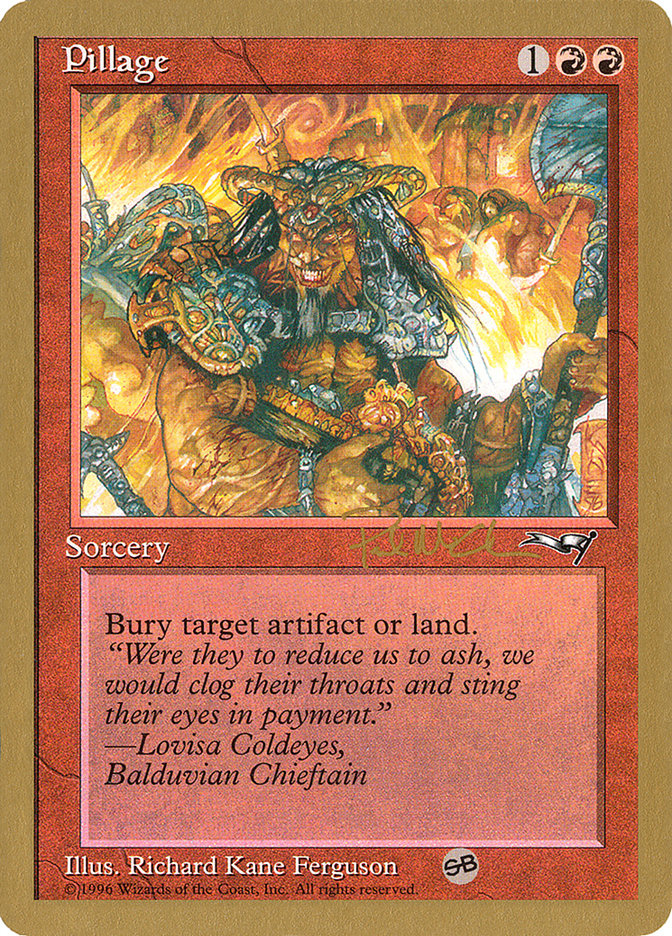 Pillage (Paul McCabe) (SB) [World Championship Decks 1997] MTG Single Magic: The Gathering    | Red Claw Gaming